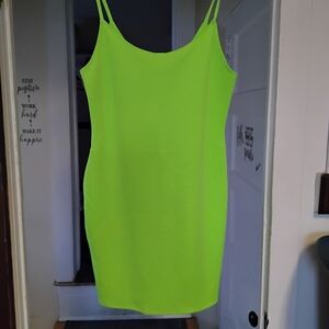 Rainbow Neon Green Dress